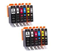 GSwReJ Compatible Ink Cartridge Set For PGi-425 CLi-426 Includes 1/2/3/4 Cartridges For IP4840 IP4940 IX6540 MG5140 MG5240 MG5340 MG6140 MG6240 8140 8240(6COLOR 2SET)