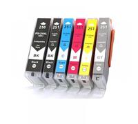 GSwReJ Compatible Ink Cartridge Set Of 6 Colors For Printers PGI250 PGI-250 CLI-251 For Models MG5420 MG5422 MG5520 MG5522 MG6420 IP7220 MX722 MX922 IX6820(1 SET 6PK)