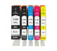 GSwReJ Compatible Ink Cartridge Set PGI480 CLI481 5pcs For TS8140 TS8240 TS9140 Printers 480 481 480XL 480XXL