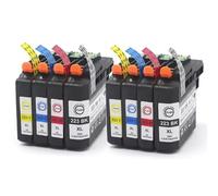 GSwReJ Compatible Ink Cartridge With Chip LC223 LC221 LC223 For MFC-J4420DW J4620DW J4625DW J480DW J680DW J880DW Printers Replacement(2Set 8PCS)