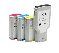 GSwReJ Compatible Ink Cartridges 130ML 300ML For Designjet T730 T830 Printers F9J68A F9J67A F9J66A F9J65A(Matte Black-300ML)
