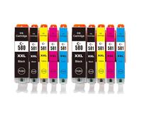GSwReJ Compatible Ink Cartridges For 580 581 PGI-580 CLI-581 XXL For TS705 TR7550 TR8550 TS6150 TS6151 TS6250 TS6350 TS9550 TS9551C(10PK)