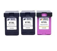 GSwReJ Compatible Ink Cartridges For 61XL 61 4500 4502 5530 1050 2050 3050 3054 3000 1000 Printers(2BK 1COLOR)
