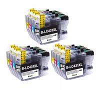 GSwReJ Compatible Ink Cartridges For DCP-J1050DW MFC-J1010DW DCP-J1140DW 431XL LC431XL LC431 In Oecania(3 Sets 12 Pcs)