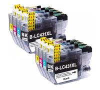 GSwReJ Compatible Ink Cartridges For DCP-J1050DW MFC-J1010DW DCP-J1140DW 431XL LC431XL LC431 In Oecania(2 Set 8 Pcs)