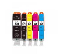 GSwReJ Compatible Ink Cartridges For MG5750 MG5751 MG5752 MG5753 MG6850 MG6851 MG6852 MG6853 PGI570 CLI571(5PCS)
