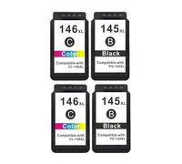 GSwReJ Compatible Ink Cartridges For PG145 CL146 145XL 146XL For MG2410 MG2510 Printers(2BK 2COLOR)