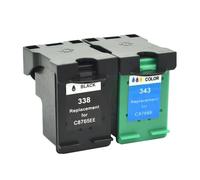 GSwReJ Compatible Ink Cartridges For PSC 1510 1513 2355 C3100 C3110 C3150 460c 5740 5745 6520 6540 338XL 343XL(BK(1PC) COLOR(1PC))