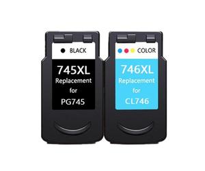 GSwReJ Compatible Ink Cartridges PG745 CL746 XL For MG2470 MG2570 MG2970 IP2870 IP2872 Printers 745XL 746XL(1BK 1COLOR)