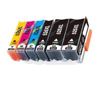 GSwReJ Compatible Ink Cartridges PGI-525 CLI-526 For Printers IP4850 MG5150 MG5250 MG6150 MG8150 MG5350 MG6250(6pcs)