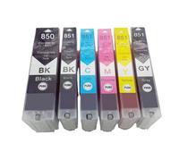 GSwReJ Compatible Ink Cartridges PGI-850XL PGI850XL CLI-851 CLI851 For IX6880 MG5480 MG5680 MG6380 Printers(1SET(6PCS))