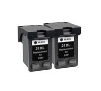 GSwReJ Compatible Ink Cartridges Replacement For 21 21XL For Use With Deskjet F2180 F2200 F2280 F4180 F300 F380 D2300 Printers(2BK)