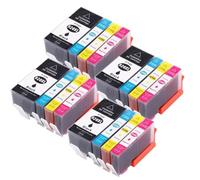 GSwReJ Compatible Ink Cartridges Set For 920 For Officejet 6000 6500 6500A 7000 7500 7500A Includes 4 Pieces With Chip(4BK 4C 4Y 4M)