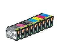 GSwReJ Compatible Inkjet Ink Cartridge Set For PX-5V Printer Models ICBK64 ICC64 ICVM64 ICLC64 ICVLM64 ICGY64 ICLGY64(1 SET)