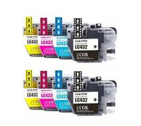 GSwReJ Compatible LC432 LC432XL Ink Cartridge For Universal Use With MFC-J5340DW MFC-J5740DW MFC-J6540DW MFC-J6740DW MFC-J6940DW Inkjet Printers(2SET LC432)