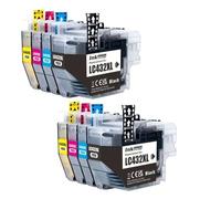 GSwReJ Compatible LC432 LC432XL Ink Cartridge For Universal Use With MFC-J5340DW MFC-J5740DW MFC-J6540DW MFC-J6740DW MFC-J6940DW Inkjet Printers(2SET LC432XL)