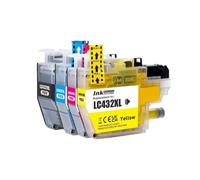 GSwReJ Compatible LC432XL Ink Cartridge For MFC Models J5340DW J5740DW J6540DW J6740DW J6940DW Capacity(1 Set (4PCS))