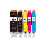 GSwReJ Compatible PGI 450 CLI 451 Ink Cartridges For MG5440 MG5540 MG5640 MG6440 Ip7240 MX924 IX6540 IX684 Printers(5 COLOR)