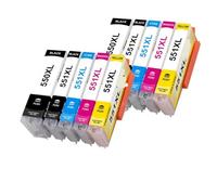 GSwReJ Compatible PGI 550 CLI 551 Ink Cartridge For Various Printers Including IP7250 MG5450 MG5550 MG6450 MG5650 MG6650 IX6850 MX925 PGI-550 PGI550 XL(2set)