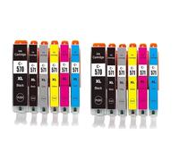 GSwReJ Compatible PGI 570 XL CLI 571 Ink Cartridge For MG5750 MG5751 MG5752 MG6850 MG7750 MG6853 MG7753 TS505 Series(2SET 6PCS)