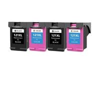 GSwReJ Compatible Re-Manufactured 121XL Ink Cartridge For Deskjet D2563 F4283 F2423 F2483 F2493 Replacement For 121 121 XL(2Pack-BK 2Pack-Color)