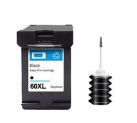 GSwReJ Compatible Refillable Ink Cartridge For 60 And 60XL For Deskjet D2666 D2668 D2680 D5545 D5560 D5563 D5568 F2400 F2410 F2418 Printers(HP60BK Refillable)