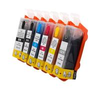 GSwReJ Compatible Refillable Ink Cartridge PGI-525 CLI-526 For 525 526 IP4850 IP4950 IX6550 MG5150 MG5250 MG5350 Printers(1set 6pcs)
