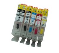 GSwReJ Compatible Refillable Ink Cartridges For MG5770 MG6870 With Auto Reset Chips For PGI770 CLI771
