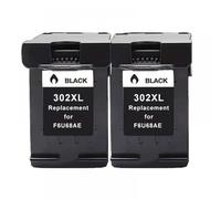 GSwReJ Compatible Refilled Ink Cartridge 302XL For Deskjet 1110 1111 1112 2130 2131 Printers(2 Black)