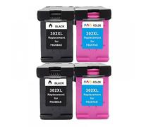GSwReJ Compatible Refilled Ink Cartridge 302XL For Deskjet 1110 1111 1112 2130 2131 Printers(2 SET)