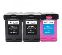 GSwReJ Compatible Refilled Ink Cartridge 302XL For Deskjet 1110 1111 1112 2130 2131 Printers(2Black 1Color)