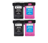 GSwReJ Compatible Refilled Ink Cartridge For 305XL Replacement For DeskJet 2710 2720 4110 4120 4130 And 6010 6020 6030 6420(2 BK 2 Color)