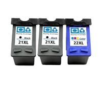 GSwReJ Compatible Replacement Ink Cartridge For 21XL 22XL Deskjet F2180 F2280 F4180 F2200 F380 Printers(2bk and 1color)