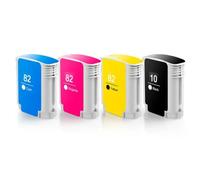 GSwReJ Compatible Replacement Ink Cartridge Set For Designjet 500 Series 800 Series And 815MFP 820MFP Printers 10 Pack(4PCS - BK C M Y)