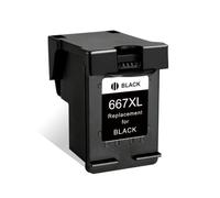 GSwReJ Compatible Replacement Ink Cartridges 667XL For 667 Deskjet Printers 1275 2374 2375 2376 2775 2776 6475(1pcs black)