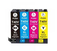 GSwReJ Compatible T40V Ink Cartridges Set Of 4 BK C M Y For T40V XL Works With SC-T5170 SC-T5170M SC-T3170 SC-T3170M SC-T2170 Printers