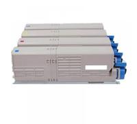 GSwReJ Compatible Toner Cartridge Set For C532 C542 MC653 MC573 Models Includes 4 Packs Compatible With OKIdata C532dn C542dn MC573dn MC563dn(46490601 02 03 04)