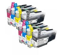 GSwReJ Einkshop Compatible Ink Cartridge LC424 LC424BK LC424C LC424M LC424Y For DCP-J1200DW(2SET)