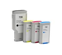 GSwReJ Ink Cartridge Compatible For 728 Works With DesignJet T730 T830 Printers(1 Set (4 pcs))