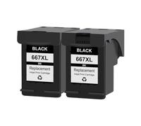 GSwReJ KMCYinks 667XL Compatible Ink Cartridge For Deskjet Plus Ink Advantage Models 6075 6475 6476 1275 2374 2375 2376 2775(2BK)