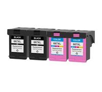 GSwReJ KMCYinks 667XL Compatible Ink Cartridge For Deskjet Plus Ink Advantage Models 6075 6475 6476 1275 2374 2375 2376 2775(2BK2C)