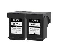GSwReJ KMCYinks 667XL Ink Refill Kit Compatible With 667 Ink Cartridges For Deskjet Series 1275 2374 2375 2376 2775(2BK)