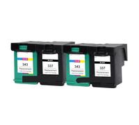 GSwReJ KMCYINKS Compatible Ink Cartridge Set For 343 337 For Photosmart 2575 8050 C4180 D5160 Deskjet 6940 D416 Printers(2Set)