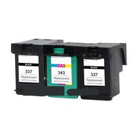 GSwReJ KMCYINKS Compatible Ink Cartridge Set For 343 337 For Photosmart 2575 8050 C4180 D5160 Deskjet 6940 D416 Printers(2BK1C)