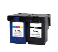 GSwReJ KMCYinks Compatible Replacement Ink Cartridge For Photosmart 7150 7260 7350 7450 7550 7660 7755 7760 7960 Models 56XL 57XL(1Set)