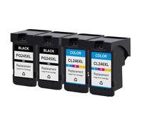 GSwReJ KMCYinks Refillable Ink Cartridge Compatible 245XL 246XL For IP2820 MX492 MG2924 MG2520 Printers(2BK2C)