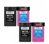 GSwReJ LUOCAI 901XL Replacement Ink Cartridge For Officejet J4530 J4540 J4550 J4580 J4585 J4624 J4640 J4660 J4680 J4680c Printer Compatible(2Black 2Color)