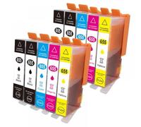 GSwReJ QSYRAINBOW 655XL Ink Cartridge Compatible With 655 For Deskjet Printers 4615 3520 3525 4620 4625 5525 6520 6525(10pcs)