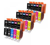 GSwReJ QSYRAINBOW Compatible Ink Cartridge 525XL 526 For Printers Including IP4850 MG5150 MG5250 MG8150 MG5350 MG6250(15pcs(3set))