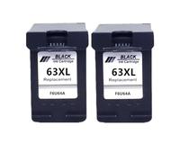 GSwReJ Recycled 63XL Ink Cartridge For Use With Compatible 1110 1111 1112 2130 2131 2132 Printers Replacement For 63XL(2BK)